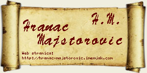 Hranac Majstorović vizit kartica